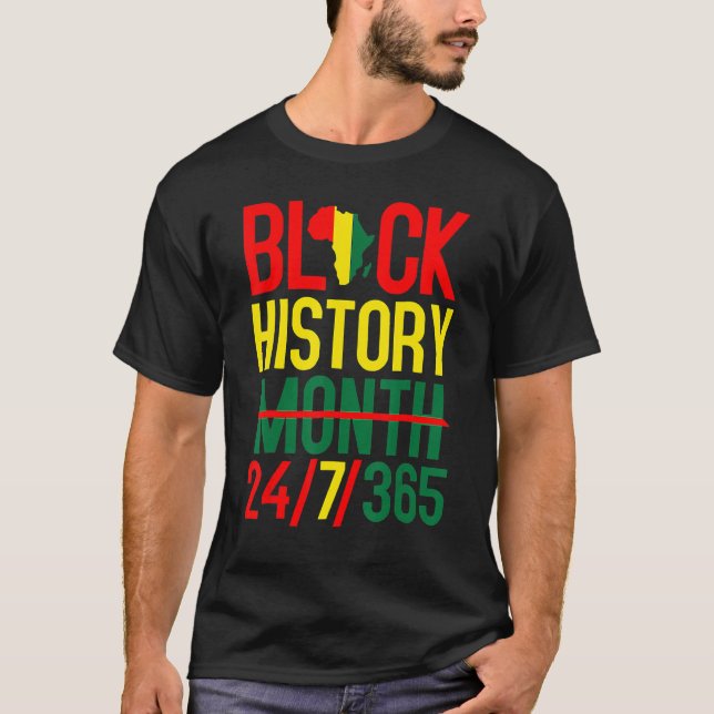 T-shirt Black History Month 247365 Africa Map Melanin Men  (Devant)