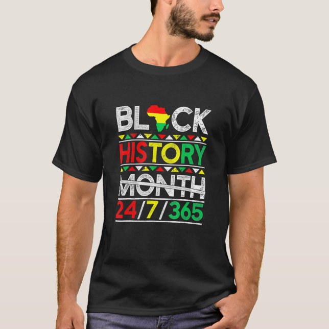 T-shirt Black History Month 247365 African Melanin Black M (Devant)