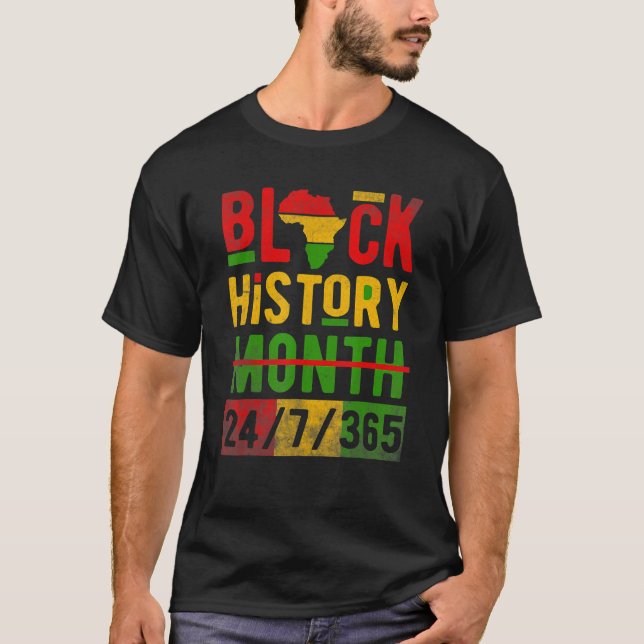 T-shirt Black History Month African American Melanin Pride (Devant)