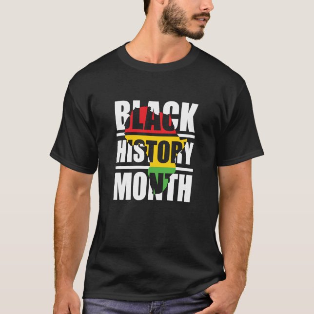 T-shirt Black History Month African Continent (Devant)