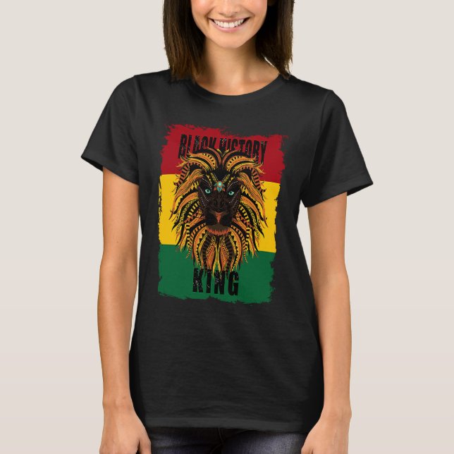 T-shirt Black History Month African Lion Black History Roo (Devant)