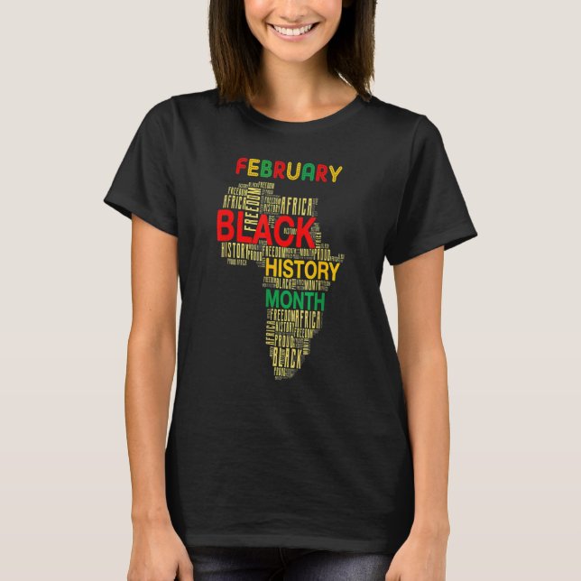 T-shirt Black History Month African Map Africa Roots Pride (Devant)