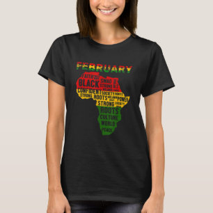 T-shirt Black History Month African Map Colors