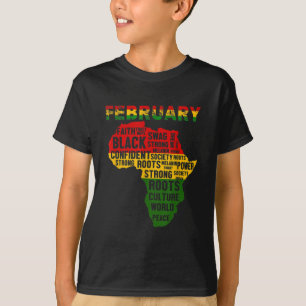 T-shirt Black History Month African Map Colors