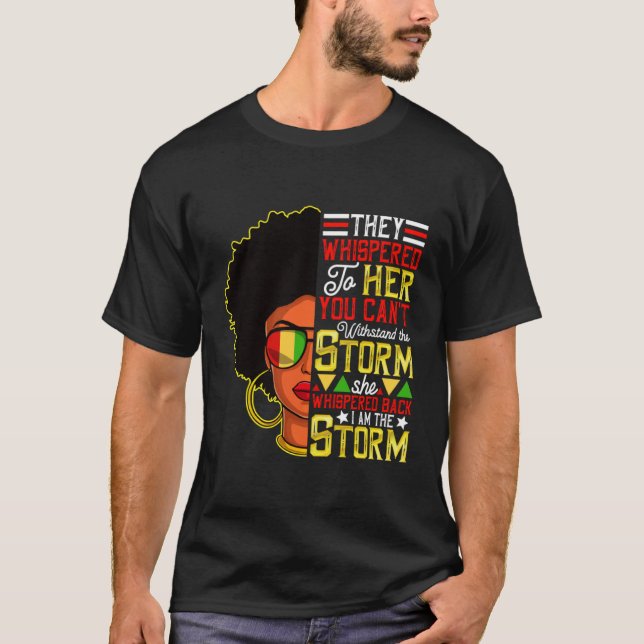 T-shirt Black History Month African Woman Afro I Am The St (Devant)