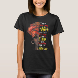 T-shirt Black History Month African Woman Afro I Am The St