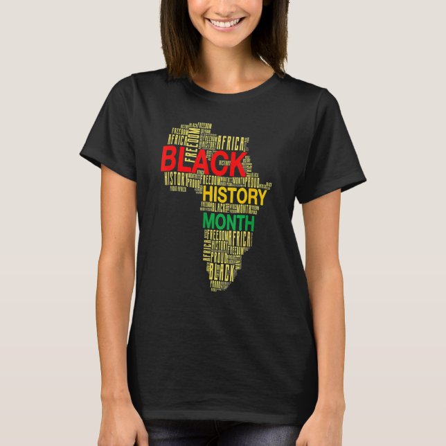 T-shirt Black History Month Afro African Pride Boys Girls  (Devant)