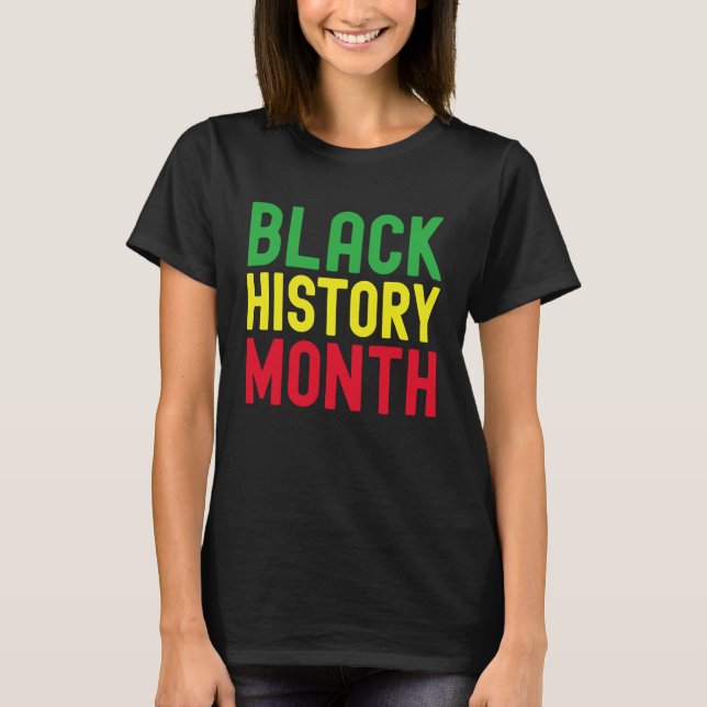 T-shirt Black History Month Afro African Pride Celebration (Devant)