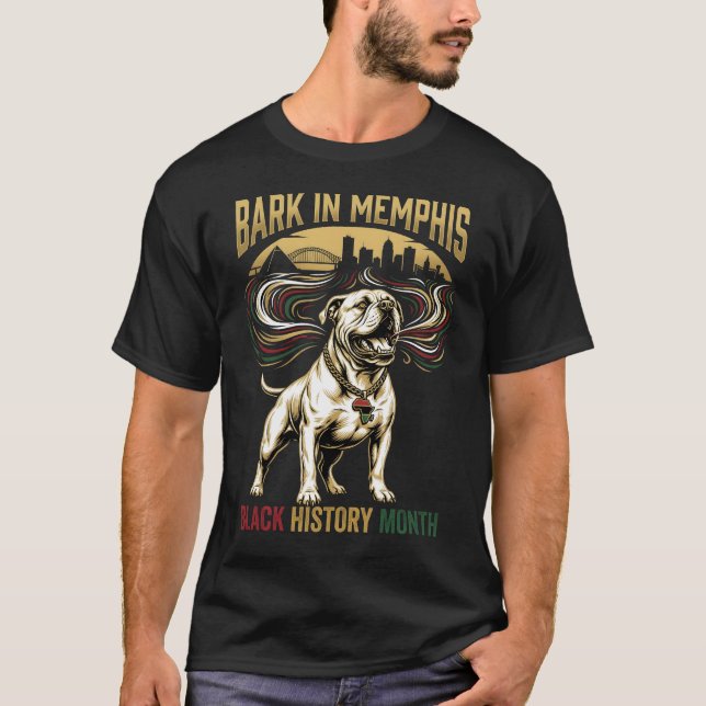 T-shirt Black History Month American Bulldog Cultural Art (Devant)