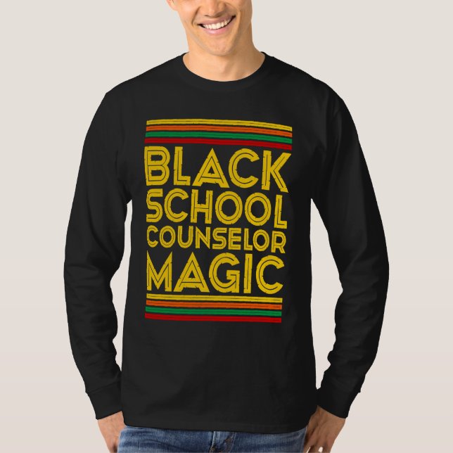 T-shirt Black History Month  Black School Counselor Magic (Devant)