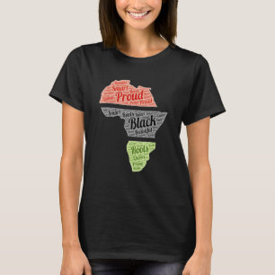 T-shirt Black History Month Celebration African Map Fist T