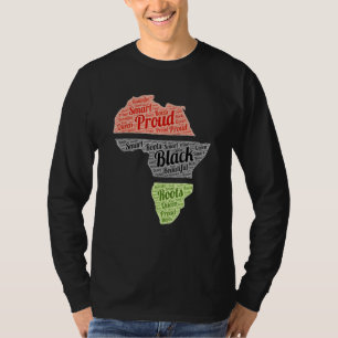 T-shirt Black History Month Celebration African Map Fist T