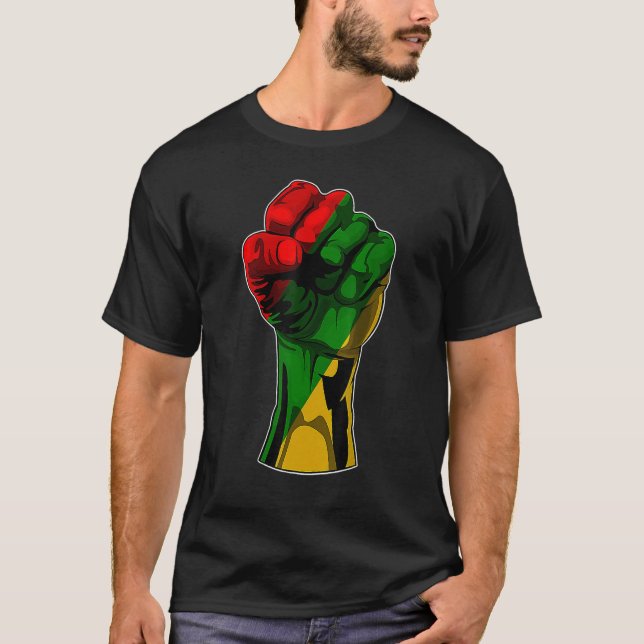 T-shirt Black History Month Fist Black Power African Women (Devant)