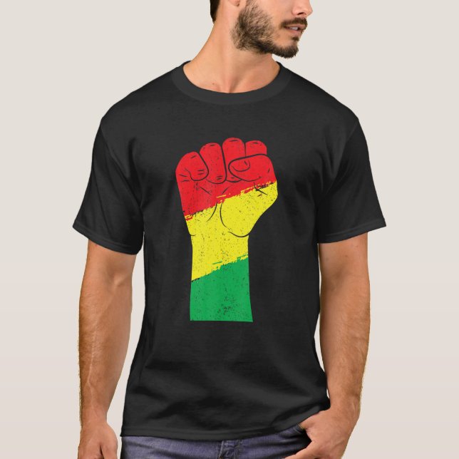 T-shirt Black History Month Fist Gift Women Men Kids (Devant)