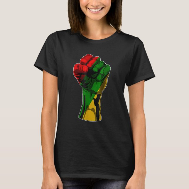 T-shirt Black History Month Fist Women Men Kids (Devant)