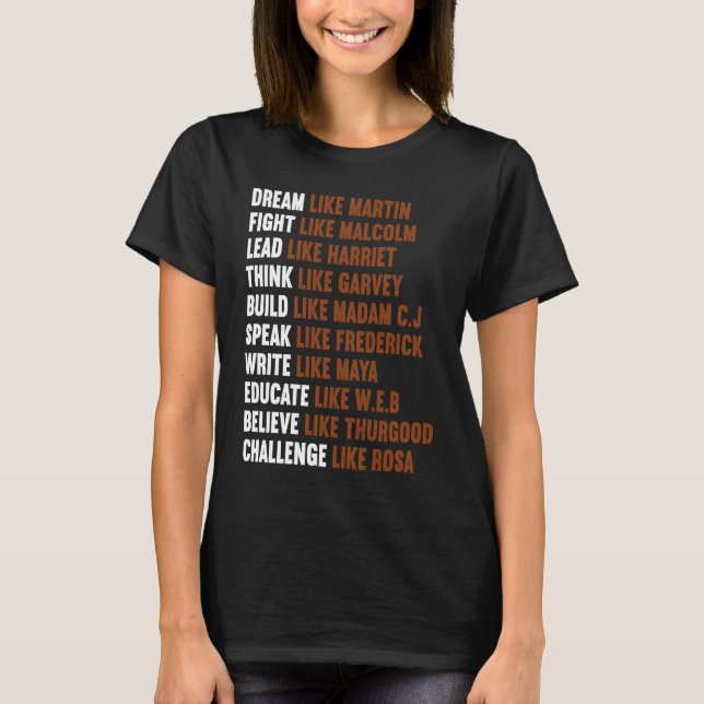T-shirt Black history month  for women (Devant)