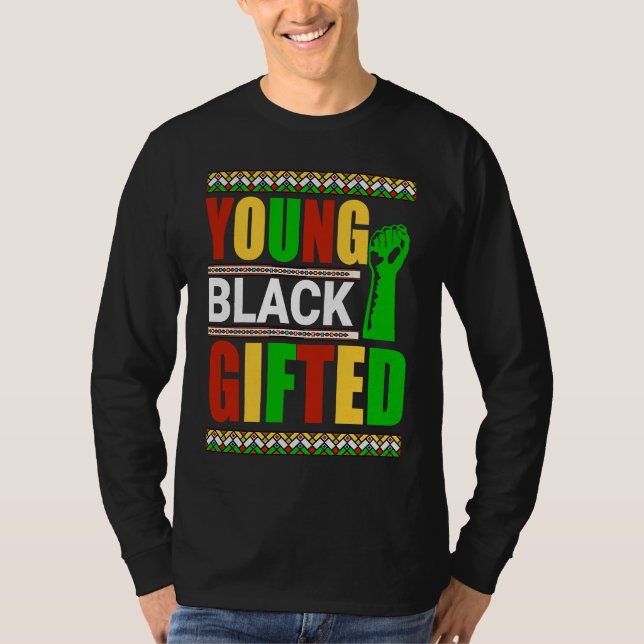 T-shirt Black History Month Girls Boys Young Black ed  2 (Devant)