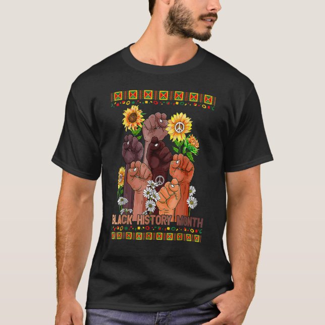 T-shirt Black History Month Inspiring Black Leaders Power  (Devant)