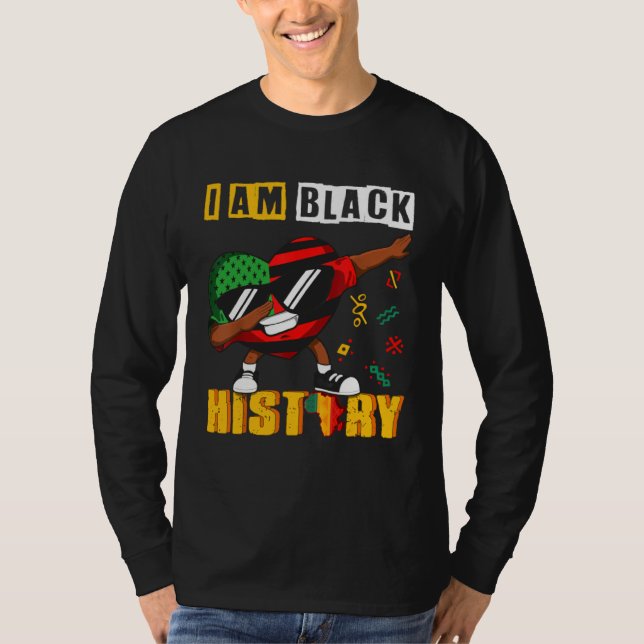 T-shirt Black History Month Kids Men Women Dabbing Heart A (Devant)