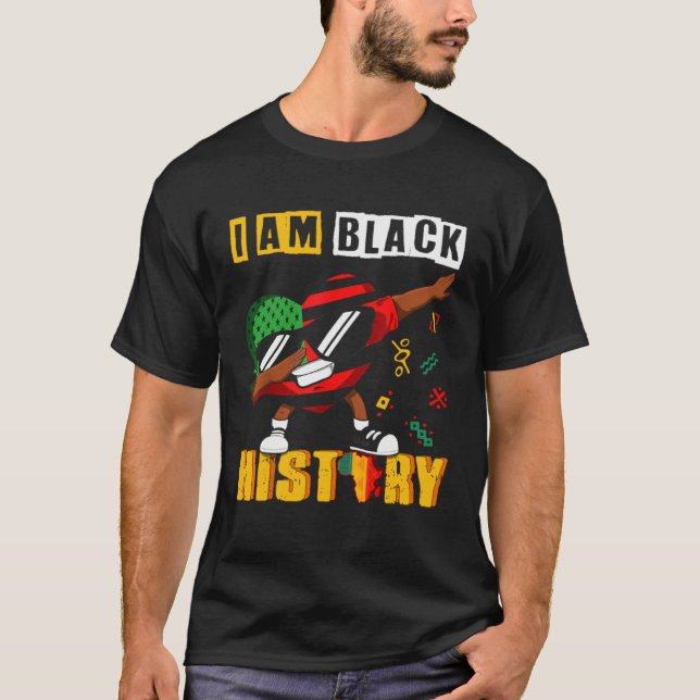 T-shirt Black History Month Kids Men Women Dabbing Heart A (Devant)