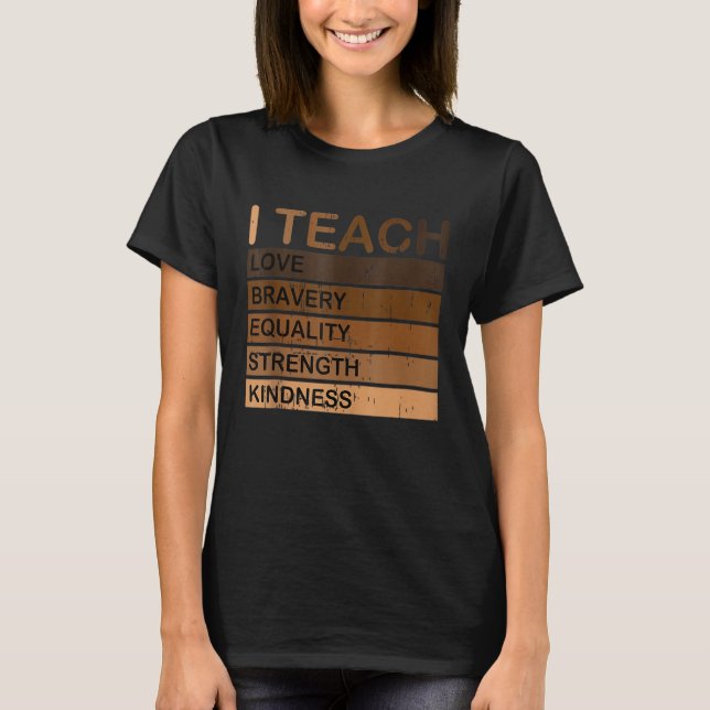 T-shirt Black History Month Pajama Celebrate I Teach Black (Devant)