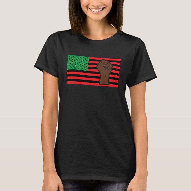 T-shirt Black History Month Pan African Flag Black African (Devant)