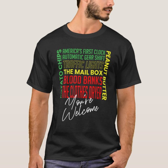 T-shirt Black History Month - Pride African Inventors (Devant)