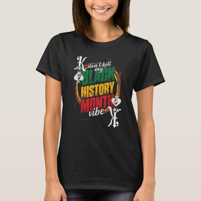 T-shirt Black History Month Proud Black Poker Player Appar (Devant)