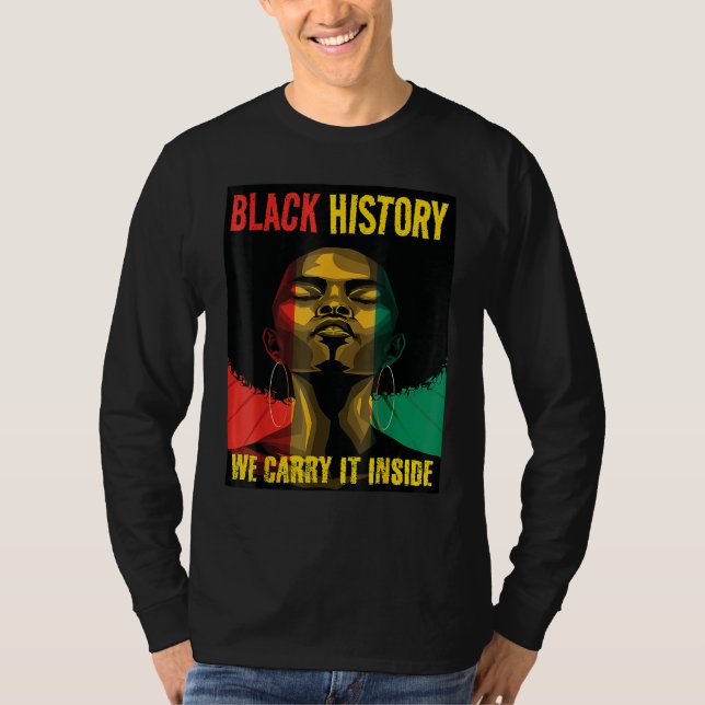 T-shirt Black History Month Queen Melanin Afro African Pri (Devant)
