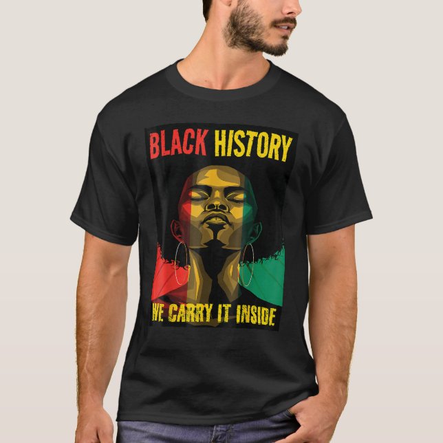 T-shirt Black History Month Queen Melanin Afro African Pri (Devant)