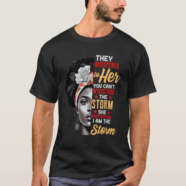 T-shirt Black History Month s African Woman Afro I Am The  (Devant)