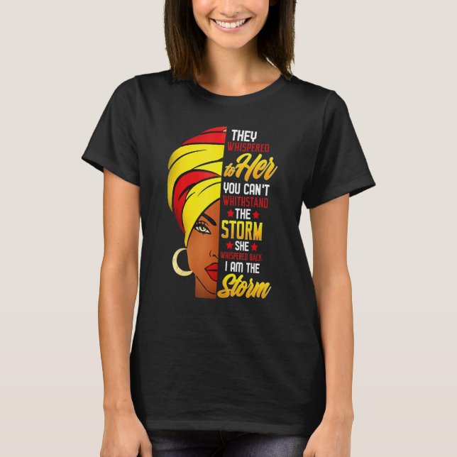 T-shirt Black History Month She Whispered Back I Am The St (Devant)