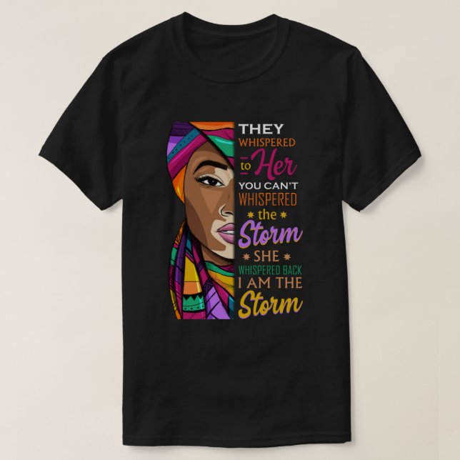 T-shirt Black History Month Shirt African Woman Afro Am  (Design devant)