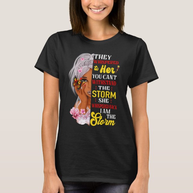 T-shirt Black History Month Shirt African Woman Afro I Am  (Devant)