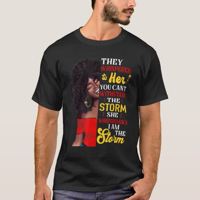 T-shirt Black History Month Shirt African Woman Afro I Am  (Devant)
