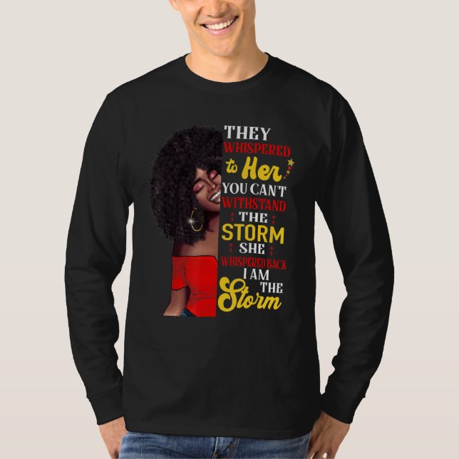T-shirt Black History Month Shirt African Woman Afro I Am  (Devant)