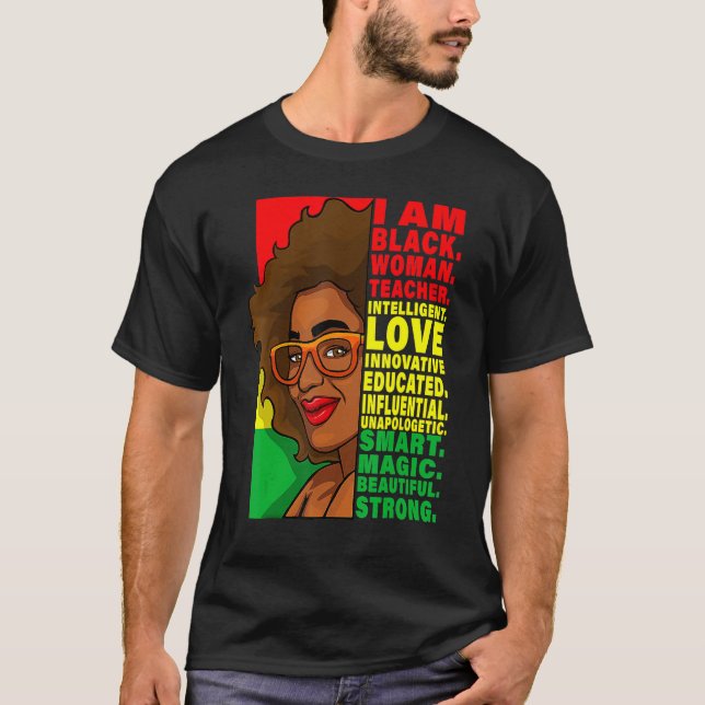 T-shirt Black History Month Teacher Women African Teachers (Devant)