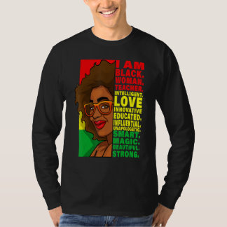 T-shirt Black History Month Teacher Women African Teachers