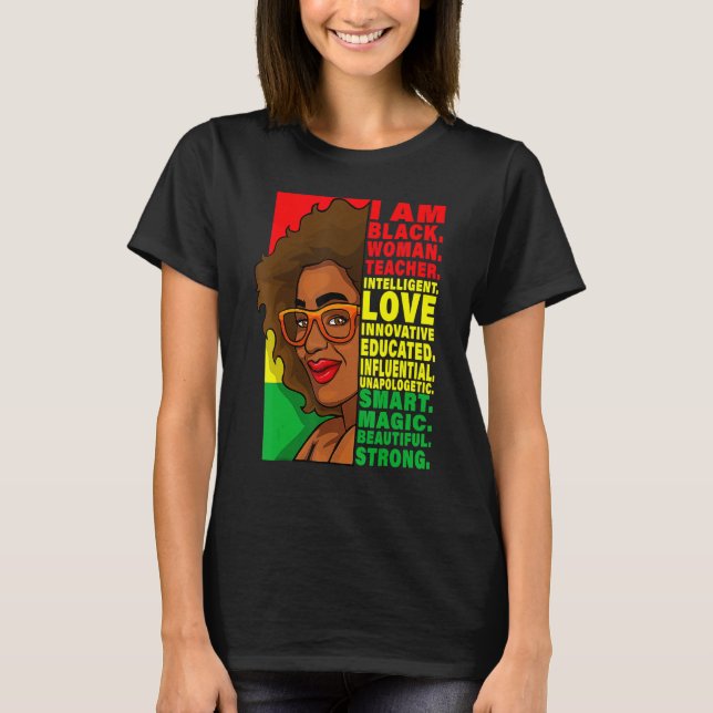 T-shirt Black History Month Teacher Women African Teachers (Devant)