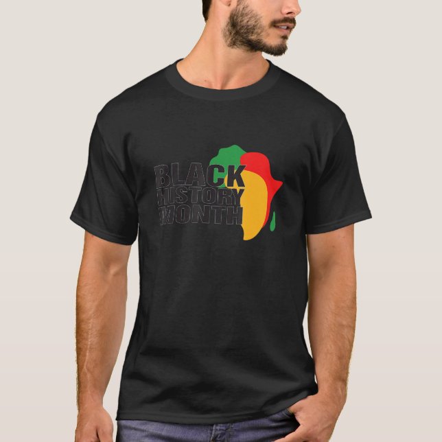 T-shirt Black History Month Woman Melanin Afro Hair Black  (Devant)