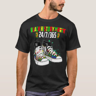 T-shirt Black History Moth Chaussures 24 7 365 Afrique Amé