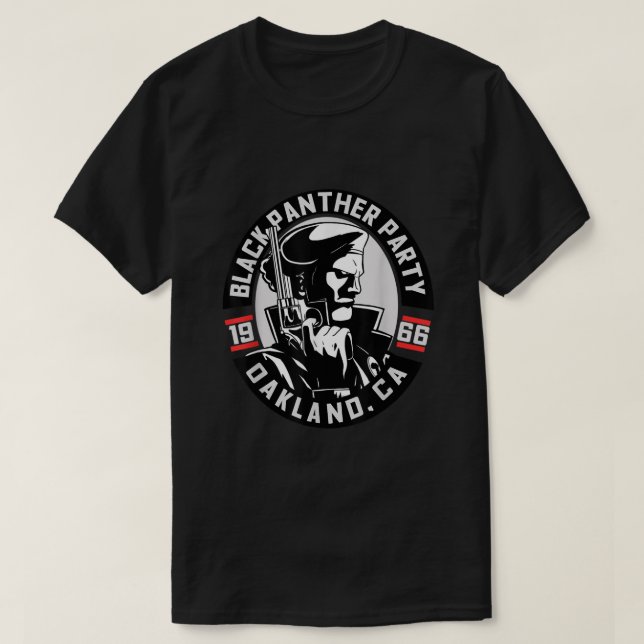 T-shirt Black History Moth Panther Party 1966 Oakland Cal (Design devant)