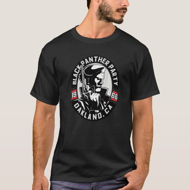 T-shirt Black History Moth Panther Party 1966 Oakland Cal (Devant)