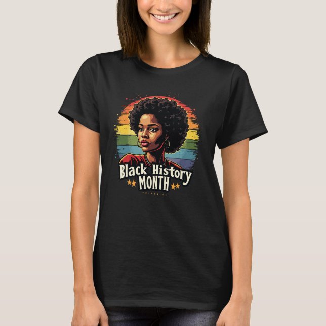 T-shirt Black History Moth Tee - Fière Black Woman Art (Devant)