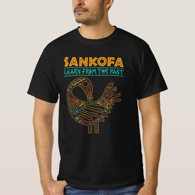 T-shirt Black History Sankofa African Bird Junenth (Devant)