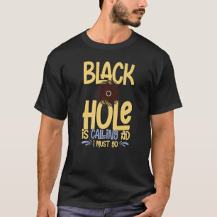 T-shirt Black Hole Space Light Galaxy Universe Lactky Way