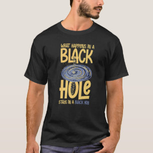 T-shirt Black Hole Space Light Galaxy Universe Lactky Way