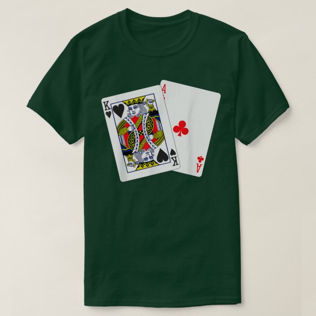 T-shirt Black-jack cards (Design devant)
