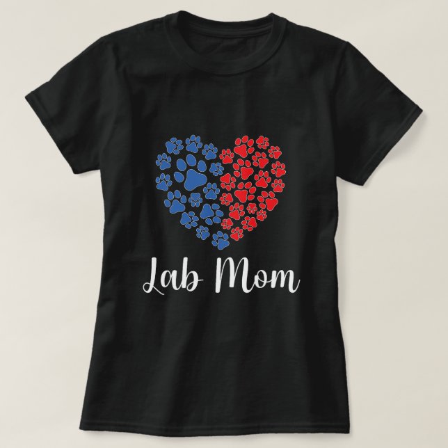 T-shirt Black Jaune Chocolat Fox Red Lab Silver Patrioti (Design devant)