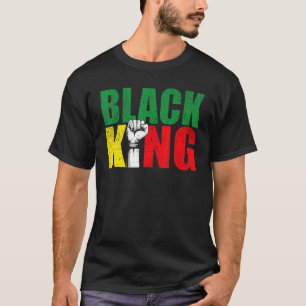 T-shirt Black King SHirt pour garçons Hommes Histoire Mois